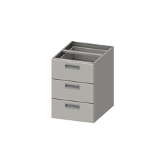 Stalgast Edelstahl Einbau-Schubladenblock ECO 386x490x540 mm mit drei Schubladen, Selbstmontage