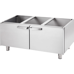 Geschlossener Unterbau mit Flügeltüren, Edelstahl, B. 1200 mm, Serie 700 ND von Stalgast