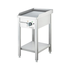 Stalgast Elektro-Griddleplatte als Standgerät - glatt, Unterbau offen, 400 x 700 x 850 mm (BxTxH)