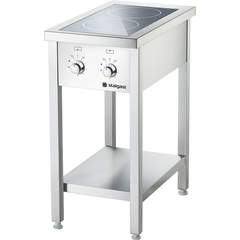 Stalgast Edelstahl Induktionsherd Serie 700 ND, 2 Kochstellen (2x3,5)