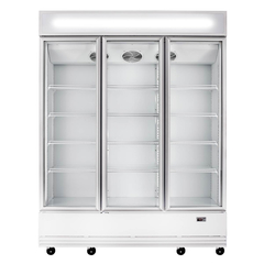 Vaiotec Topline Getränkekühlschrank 3 Türen / 1360 Liter mit Leuchtaufsatz "weiß", 1640 x 742 mm