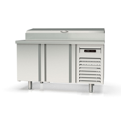 Vaiotec Topline Belegstation / 2-fach mit Türen, Edelstahlaufsatz, GN 1/4, 1345 x 700 mm