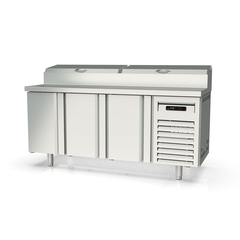 Vaiotec Topline Belegstation / 3-fach mit Türen, Edelstahlaufsatz, GN 1/6, 1795 x 700 mm