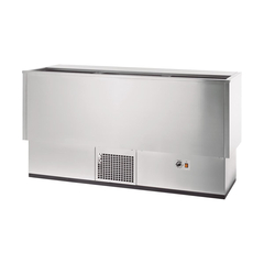 Vaiotec Topline Getränkekühltruhe Edelstahl mit Edelstahlschiebedeckel, 290 Liter, 1510 x 545 mm