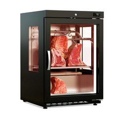 Vaiotec Topline Reifeschrank Dry-Aging Schwarz,120 Liter, 20 kg Fleisch, Seitenfenster, 600 x 650 mm