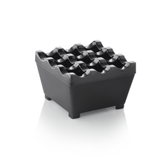 Was Germany Windaschenbecher, 7,5 x 7,5 x 4,5 cm, schwarz verchromt, Zinkguss