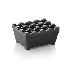 Was Germany Windaschenbecher, 9,5 x 7,5 x 4,5 cm, schwarz verchromt, Zinkguss