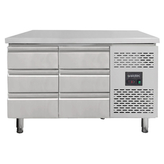 Vaiotec Kühltisch / 6 Schubladen - Monoblock, 1360 x 700 mm