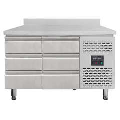 Vaiotec Kühltisch / 6 Schubladen inkl. Aufkantung - Monoblock, 1360 x 700 mm
