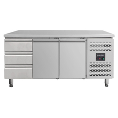 Vaiotec Kühltisch / 2 Türen & 3 Schubladen links - Monoblock, 1795 x 700 mm