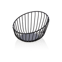 Was Germany Buffetkorb, Ø 16 cm, Höhe 9,5 cm, schwarz pulverbeschichtet, Metall