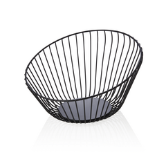 Was Germany Buffetkorb, Ø 25 cm, Höhe 14 cm, schwarz pulverbeschichtet, Metall