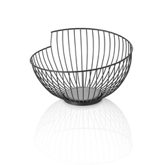 Was Germany Korb, Ø 28 cm, Höhe 16,5 cm, schwarz pulverbeschichtet, Metall