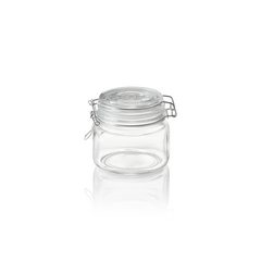 Was Germany Vorratsglas, 0,5 ltr., Ø 9 cm, Höhe 10 cm, Glas, Edelstahl, Silikon