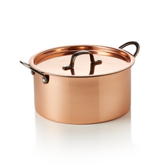 Steel & Style Serviertopf RUBY, Ø 20 cm, 3 ltr., Kupfer, Messing, Chromnickelstahl