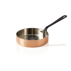 Was Germany Mini Servierpfanne MINI COPPER 3PLY, mit schwarzem Griff, Ø 12 cm, 250 ml, Kupfer/Aluminium