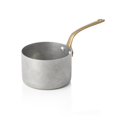 Steel & Style Serviertopf, mit Messinggriff, 280 ml, Ø 9 cm, vintage, Messing, PVD, Chromnickelstahl