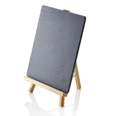 Was Germany Naturschiefertafel SLATE LINE, 24 x 21 cm, Naturschiefer, Holz