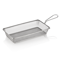 Was Germany Servier- und Frittierkorb, 28 x 16 x 5 cm, Chromnickelstahl