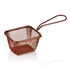 Was Germany Servier- und Frittierkorb, 10,5 x 9 x 7 cm, kupferfarben, Chromnickelstahl