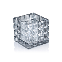 Yuyu Cube Smoke Grey, 9 x 9 x 9 cm, Glas