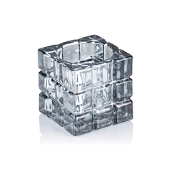 Yuyu Cube Smoke Grey, 6,5 x 6,5 x 6,5 cm, Glas