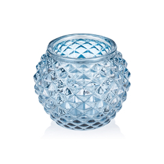 Yuyu Ball Steel Blue, Ø 7,5 cm, Höhe 6 cm, Glas