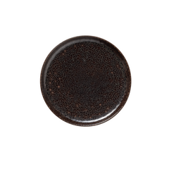 Rockzzero Teller Set, flach, Ø 17,5 cm, metallic brown, Set á 6 Stück, Steinzeug
