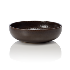 Rockzzero Schale Set, tief, Ø 16 cm, 0,4 ltr., metallic brown, Set á 6 Stück, Steinzeug