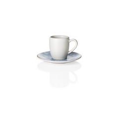 Rockzzero Espresso- und Untertasse Set, 80 ml, arctic, Set á 6 Stück, Steinzeug