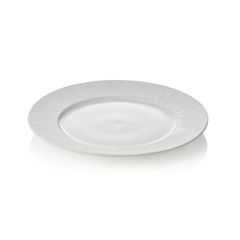 Maya Teller Set SHIRO, flach, Ø 22 cm, weiß, Set á 4 Stück, Porzellan