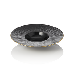 Maya Pastateller Set KURO, Ø 24 cm, 110 ml schwarz, Set á 3 Stück, Porzellan