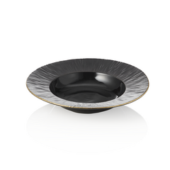 Maya Suppenteller Set KURO, Ø 23,5 cm, schwarz, Set á 3 Stück, Porzellan