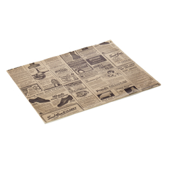 Was Germany Burgerpapier Times Brown Set WRAP & GO, 28 x 34 cm, Set á 1000 Stück, Fettpapier