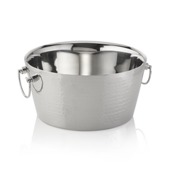 Was Germany Champagnerkühler, Ø 34 cm, Höhe 17 cm, 9 ltr., doppelwandig, gehämmerte Oberfläche, Chromnickelstahl