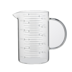 Was Germany Messbecher, Ø 10 cm, 1,0 ltr., mit 50 ml Skalierung, Borosilikatglas