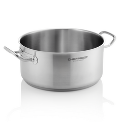 Chefproof Bratentopf, Ø 28 cm, 7 ltr., Chromnickelstahl 18/10