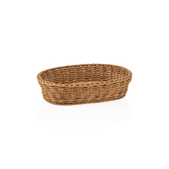 Weaver Pro Korb Tischkörbe, 32 x 23 x 7 cm, oval, beige, Polypropylen