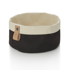Was Germany Brottasche FLIP COTTON, Ø 17 cm, Höhe 11 cm, schwarz/cream, Canvas