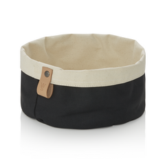 Was Germany Brottasche FLIP COTTON, Ø 20 cm, Höhe 12 cm, schwarz/cream, Canvas
