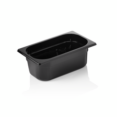 Was Germany GN Behälter GN 96 BLACK 1/4-100 mm, schwarz, Polycarbonat