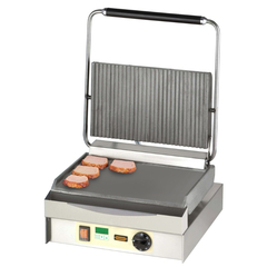 Neumärker Chopper-Grill oben geriffelt + unten glatt, mit Digitaltimer