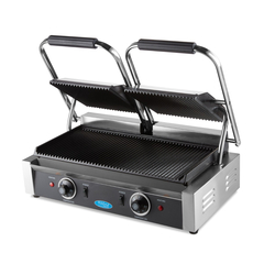 Maxima Gastro Kontaktgrill - Gerillt - Doppelgrillplatte - 2 x 22 cm
