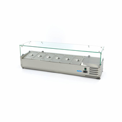 Maxima Gastro Aufsatzkühlvitrine - 140 cm - Passt 6 x 1/3 GN