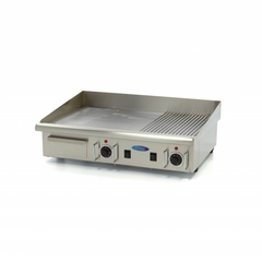 Maxima Gastro Grillplatte - Halb Gerillt - 73 cm - inkl. Tropfschale - 400 V