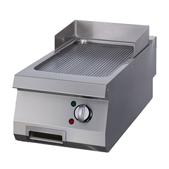 Maxima Gastro Heavy Duty Grillplatte - Gerilltes Chrom - Einzeleinheit - 70 cm Tief - Elektrisch