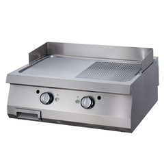 Maxima Gastro Premium Grillplatte - Halb Gerillt - Doppeleinheit - 90 cm Tief - Gas