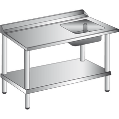 Prismafood Zulauftisch (BxTxH): 120 x 77 x 85 cm