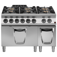 Prismafood Gasherd 6 Brenner mit Elektrobackofen