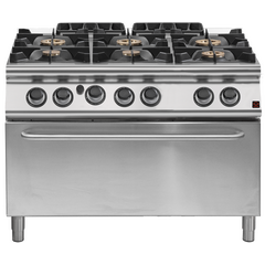 Prismafood Gasherd 6 Brenner mit Maxiogasofen